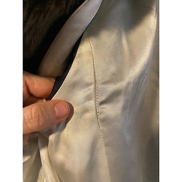 kate spade trina fur collar wool jacket 4 double zipper brown black $698 - Picture 9 of 13